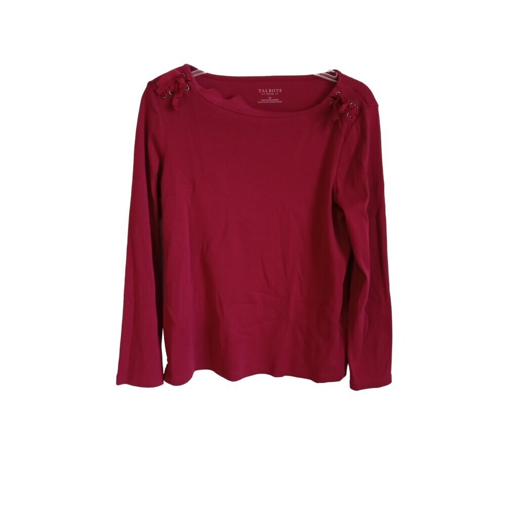 Talbots Everyday comfort fuchsia long sleeve tee